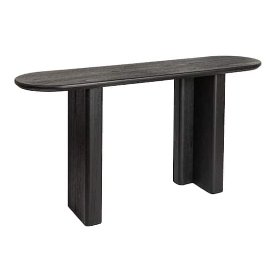 Hello Honey® Black Asymmetrical Fir Wood & Sycamore Wood Console Table | 63" x 16" x 32" | Michaels®